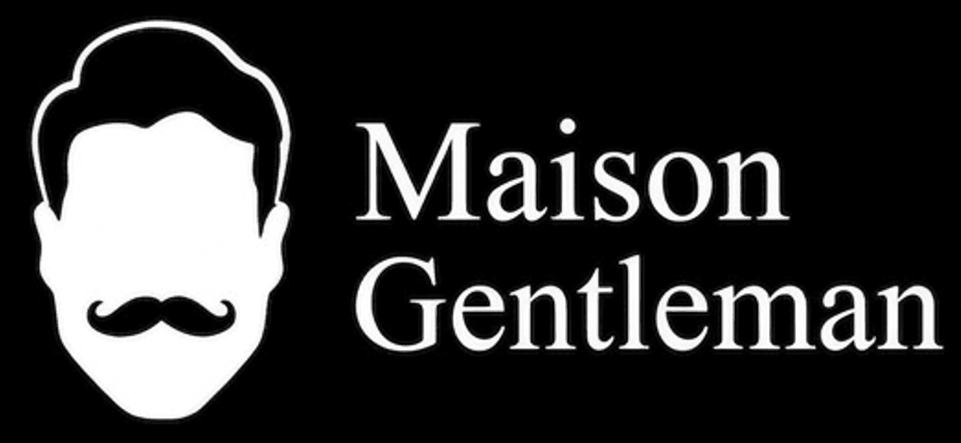 Maison Gentleman — Barbershop, logo au visage de gentleman moustachu